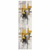 World Rug Gallery Contemporary Modern Abstract Area Rug 2' x 3' Gold 950GOLD2X3